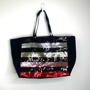 Victoria's Secret Black Friday limited edition sequin stripe tote bag